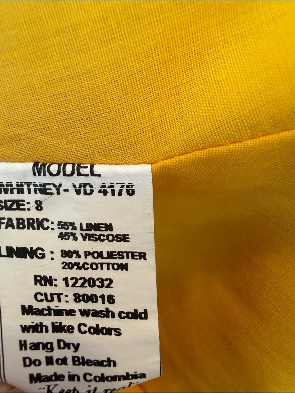 Boho Sunshine Linen Blend Mustard Orange Resort Spaghetti Strap Mini Dress Sz 8 - Picture 6 of 7